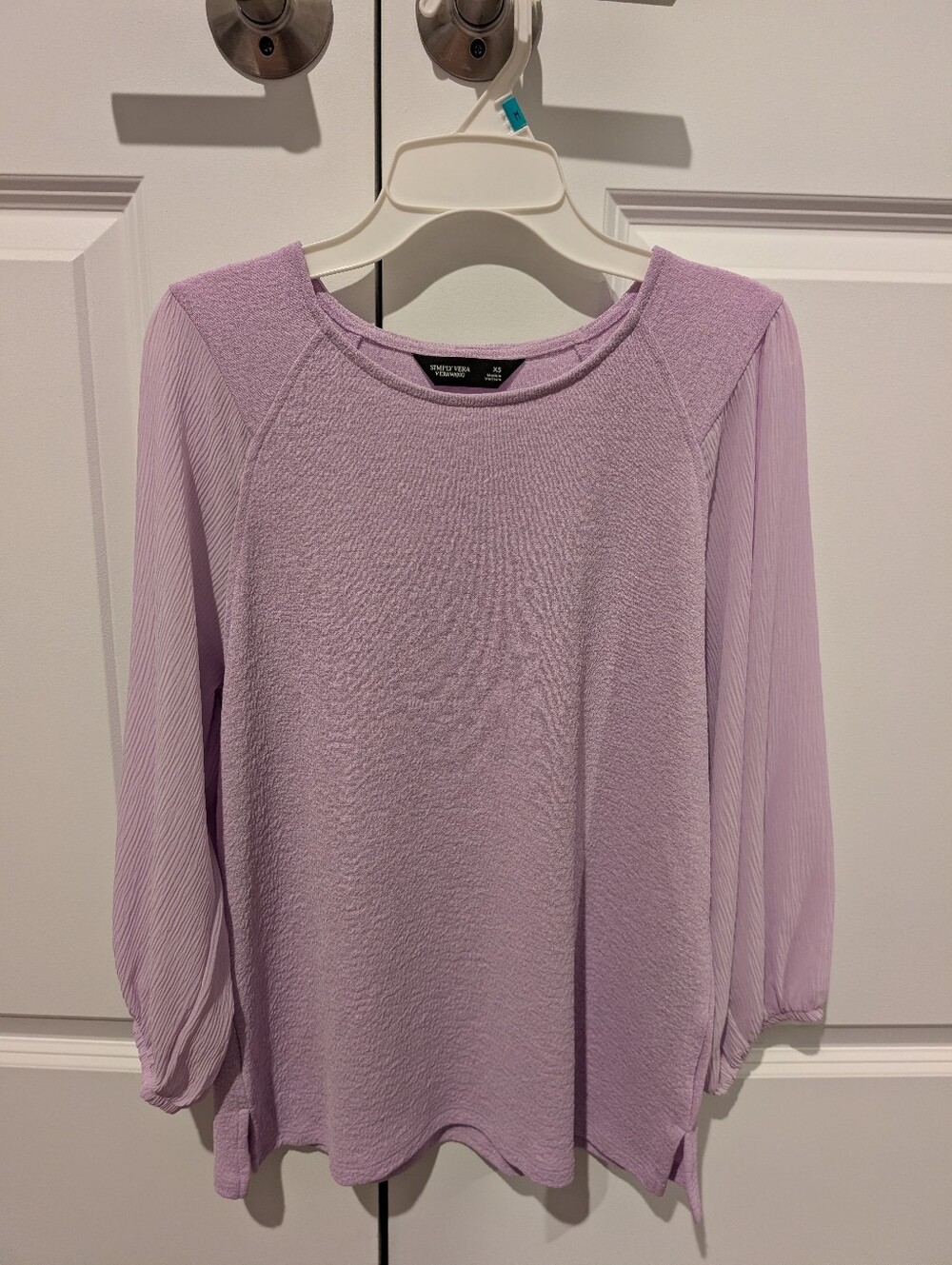 Lilac Simply Vera Wang Long Sleeve Shirt XS